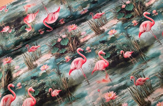 Flamingo, kokvilnas trikotāža 